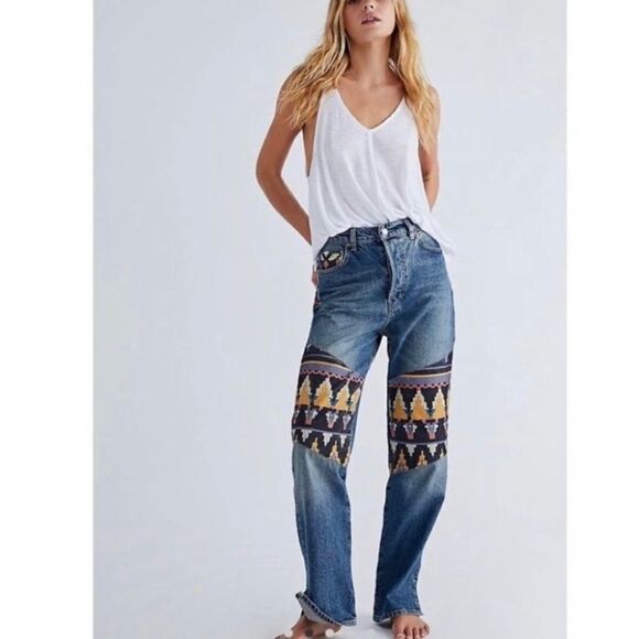 Free People Denim - FREE PEOPLE Women's Rocky Mountain Straight Leg
Jeans. Sz 27 NWT
$170